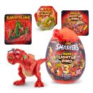 Фигурка на динозавър в яйце, Smashers, Mini Light Up Dino, Червен, 13 см