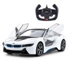 Кола с дистанционно управление, Rastar, BMW i8, 1:14, Бял