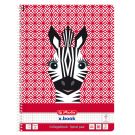 Тетрадка с квадратчета и спирала, А4, Herlitz, Cute Animals, Зебра, 80 листа
