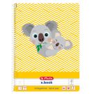 Тетрадка с редове и спирала, А4, Herlitz, Cute Animals, Коала, 80 листа