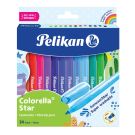 Комплект 24 флумастери с включен шаблон, Pelikan, Colorella Star C302