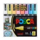 Комплект маркери Posca, UNI PC-5M, 1.8-2.5 мм, 8 пастелни цвята