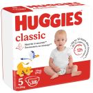Памперси Huggies, Classic Jumbo, Размер 5, 11-25 кг, 38 бр.