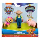 Комплект фигурка и 2 животинчета, Paw Patrol, Skye и Farmer Yumi, 20148173
