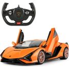 Количка с дистанционно, Rastar, Lamborghini Sian, Оранжева, 1:14