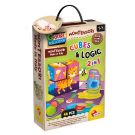 Дървен пъзел 2 в 1, Lisciani, Baby Montessori, Кубчета, 46 части