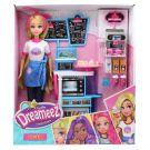 Комплект за игра с кукла и аксесоари, Dreameez, Кафене
