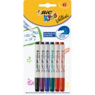 Маркери Velleda Kids Bic, 6 цвята