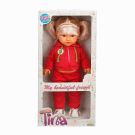 Кукла Тина в спортен тоалет, Dollz And More, Тъмно розово, 45см