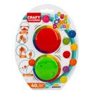 Комплект пластилин Crafy, 2 цвята, Червен и зелен, 40 гр