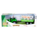 Трактор и ремарке с животни, Maxx Wheels, Farmer Toys
