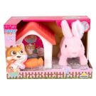 Интерактивна плюшена играчка, Puffy Friends, Зайче с къщичка