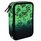 Оборудван несесер с 2 отделения, Coolpack, Jumper 2, Game Over, Зелен