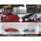 Комплект 2 метални колички, Hot Wheels, Lamborghini Countach LP5000QV и Lancia Stratos Zero, JBL02
