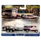Транспортьор с количка Hot Wheels, DMC Delorean si HW Rally Hauler, JBM35