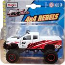 Количка Maisto Fresh Metal, 4X4 Rebels, 11 см, 1:64, Бяло/Червена