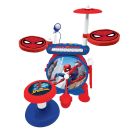 Пълен комплект светещи електронни барабани, Lexibook, Spiderman