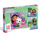 Пъзел Clementoni, Gabbys Dollhouse, 3 x 48 части 2024