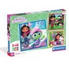 Пъзел Clementoni, Gabbys Dollhouse, 3 x 48 части