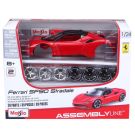 Комплект за сглобяване на метална количка, Maisto, Ferrari SF90 Stradale, 39 части, 1:24, Червена