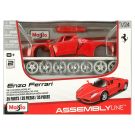 Комплект за сглобяване на метална количка, Maisto, Ferrari Enz, 35 piese, 1:24, Червена