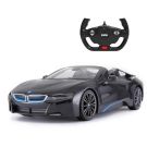 Количка с дистанционно управление, Rastar, BMW I8 Roadster, 1:12, Черна
