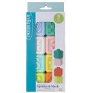 Комплект 8 меки кубчета, Infantino, Super soft, Squeeze & Stack