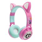 Сгъваеми слушалки 2 в 1 с ушички, Lexibook, Barbie, Жак 3.5 мм, Bluetooth