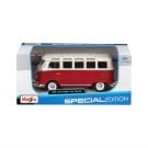 Метална количка, Maisto, Volkswagen Van Samba, 1:25, Червена