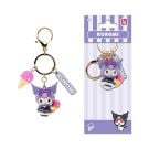 Ключодържател с висулка и каишка, Yume, Hello Kitty and Friends, Tea Party Series, Kuromi