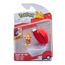 Фигура в топка Clip N Go Pokemon S2 - Chimchar и Poke Ball