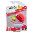 Фигурка в топка Clip N Go Pokemon S2 - Chespin и Poke Ball