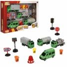 Комплект за игра с превозни средства, Maxx Wheels, City Sanitation, Зелен