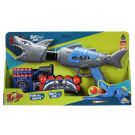 Играчка оръжие с 10 стрелички и топчета от дунапрен, Zapp Toys, Shark, Сива
