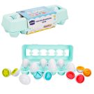 Бебешка играчка, Minibo, Яйца с геометрични фигури, 24 части