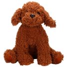 Плюшена играчка, Puffy Friends, Кученце Пудел, Тъмнокафяво, 33 см