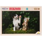Пъзел Luxury, Witty Puzzlezz, Кученце и Коте, 100 части