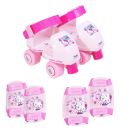 Комплект ролкови кънки със защитни протектори, Rising Sports, Hello Kitty, Размер 25-31, Розови