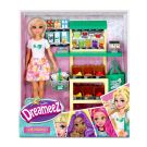 Комплект за игра с кукла, Dreameez Supermarket