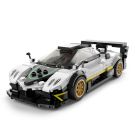 Комплект за сглобяване на количка, Rastar, Pagani Zonda R, Бяла, 1:28, 387 части