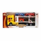 Жълт транспортер на 2 нива и 4 коли, Maxx Wheels, 1:32, 32 см