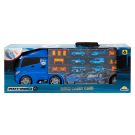 Транспортьор със 7 колички и 12 пътни знака, Maxx Wheels, Син, 60 см
