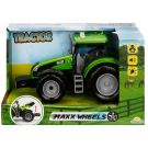 Зелен трактор със светлини и звуци, Maxx Wheels, 18 см
