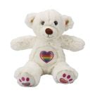 Плюшено мече, Puffy Friends, Rainbow Heart, Бяло, 30 см