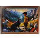 Пъзел Witty Puzzlezz, Момче с вълци в планината, 250 части