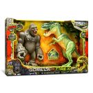 Комплект за игра, Lanard Toys, Primal Clash, Gorilla Vs T-Rex