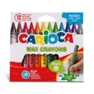Комплект 12 восъчни молива, Carioca, Wax Crayons, Maxi