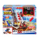 Комплект за игра с количка Monster Trucks, Hot Wheels, Tire Press Challenge, HNB88