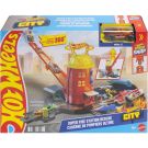 Комплект за игра с количка, Hot Wheels, Super Fire Station Rescue, JHL95