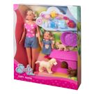 Комплект кукла Steffi, Evi и животинки, Steffi Love, Happy Animal, Кученца